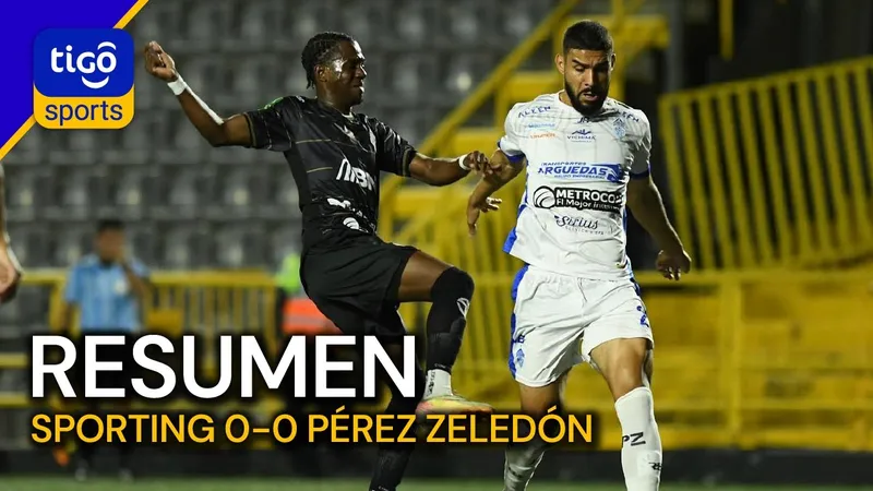 Cầu thủ Zeledon và Sporting FC đang tranh chấp quả bóng trên sân Cầu thủ Zeledon và Sporting FC đang tranh chấp quả bóng trên sân